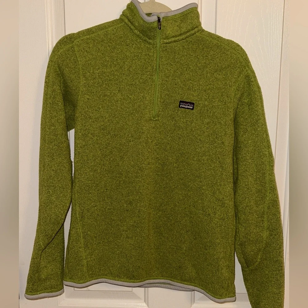 Patagonia Moss Green Women's Half-Zip Turtleneck Sweater - Picture 1 of 4